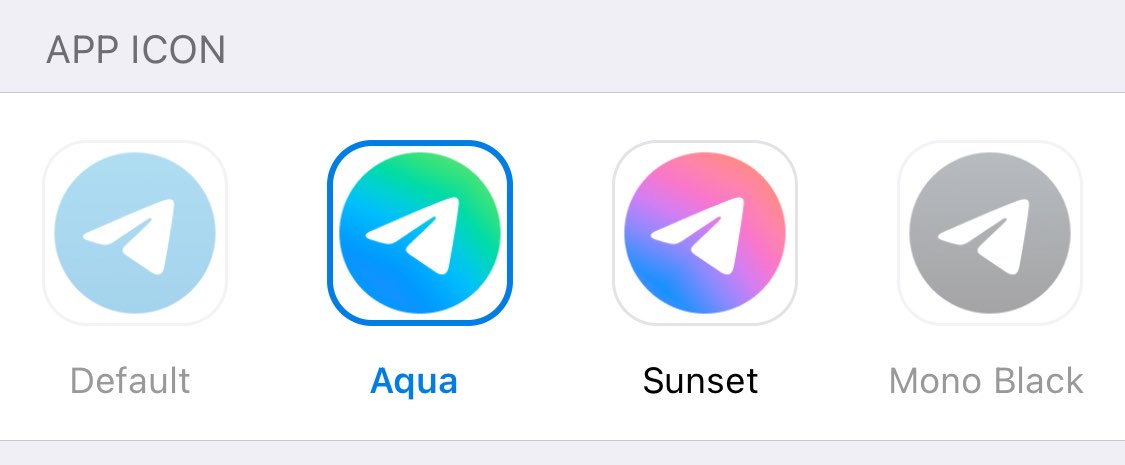 Dois novos ícones para o app no iOS.